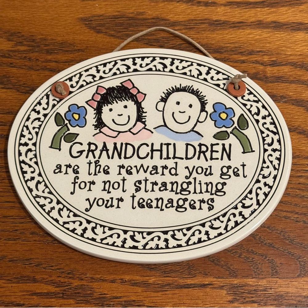 SPOONER CREEK DESIGNS Decorative Plaque "Grandchildren Are The Reward" Teenagers